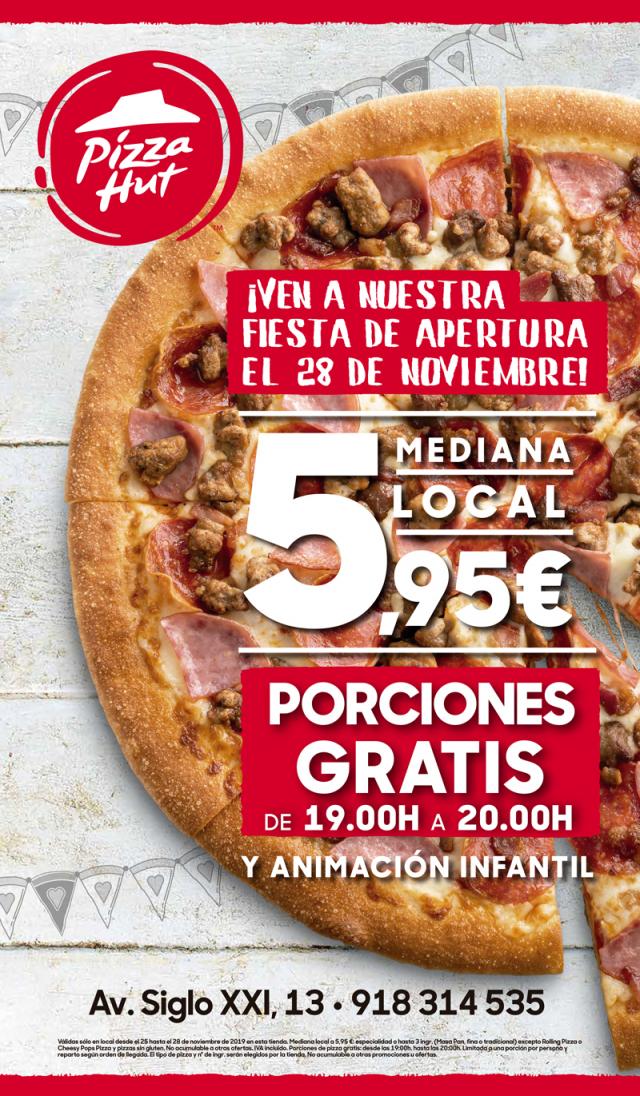 Fiesta de Apertura Pizza Hut Boadilla - Pozuelo - PIZZA HUT Descuentos y  ofertas en InfoPozuelo.com