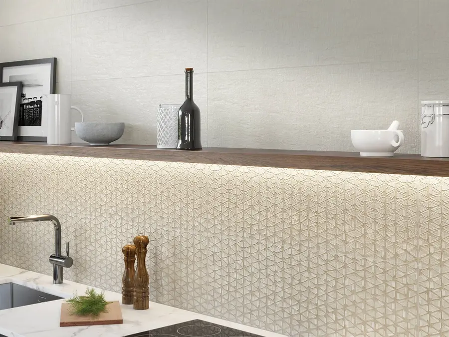 AZULEJO TAPIZ MARFIL 30X90 KERABEN
