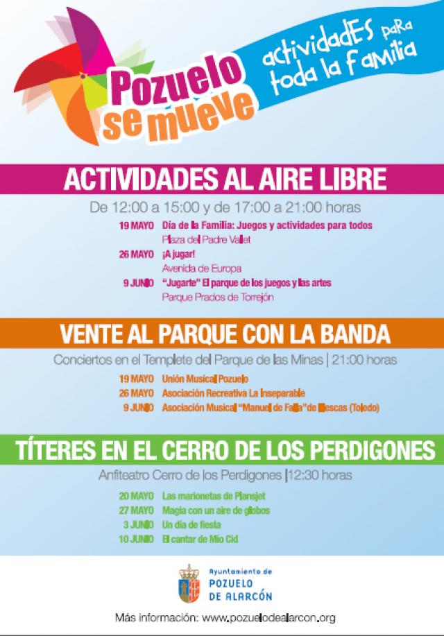 Este fin de semana arranca la programación al aire libre de Pozuelo se Mueve