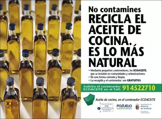 Pozuelo, pionero en el reciclaje de los aceites usados en la cocina