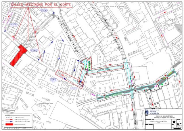 El Ayuntamiento informa de cortes de tráfico en las calles Norte y Las Flores, en el centro de la ciudad