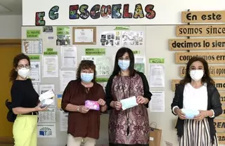 Pérez Quislant entrega un lote de mascarillas infantiles al colegio Asunción de Nuestra Señora