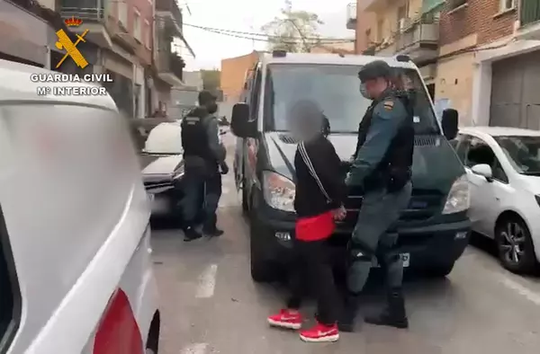 Detenida la cúpula de la violenta banda criminal Blood cuando estaban a punto de cometer un asesinato en Madrid