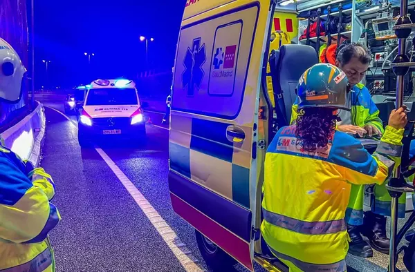 Muere un motorista al caer por un puente en Pozuelo de Alarcón