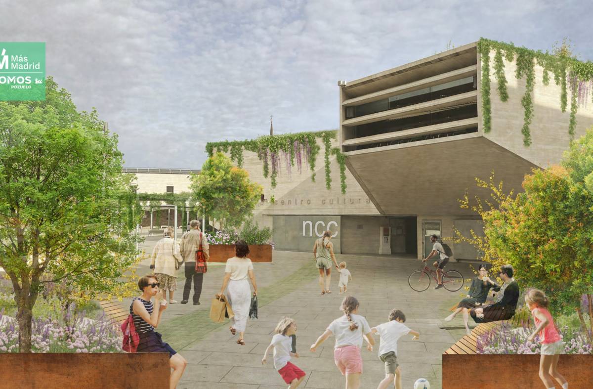 
                                                    Más Madrid -Somos Pozuelo- IU presenta su proyecto de 'naturalización' de la Plaza Padre Vallet