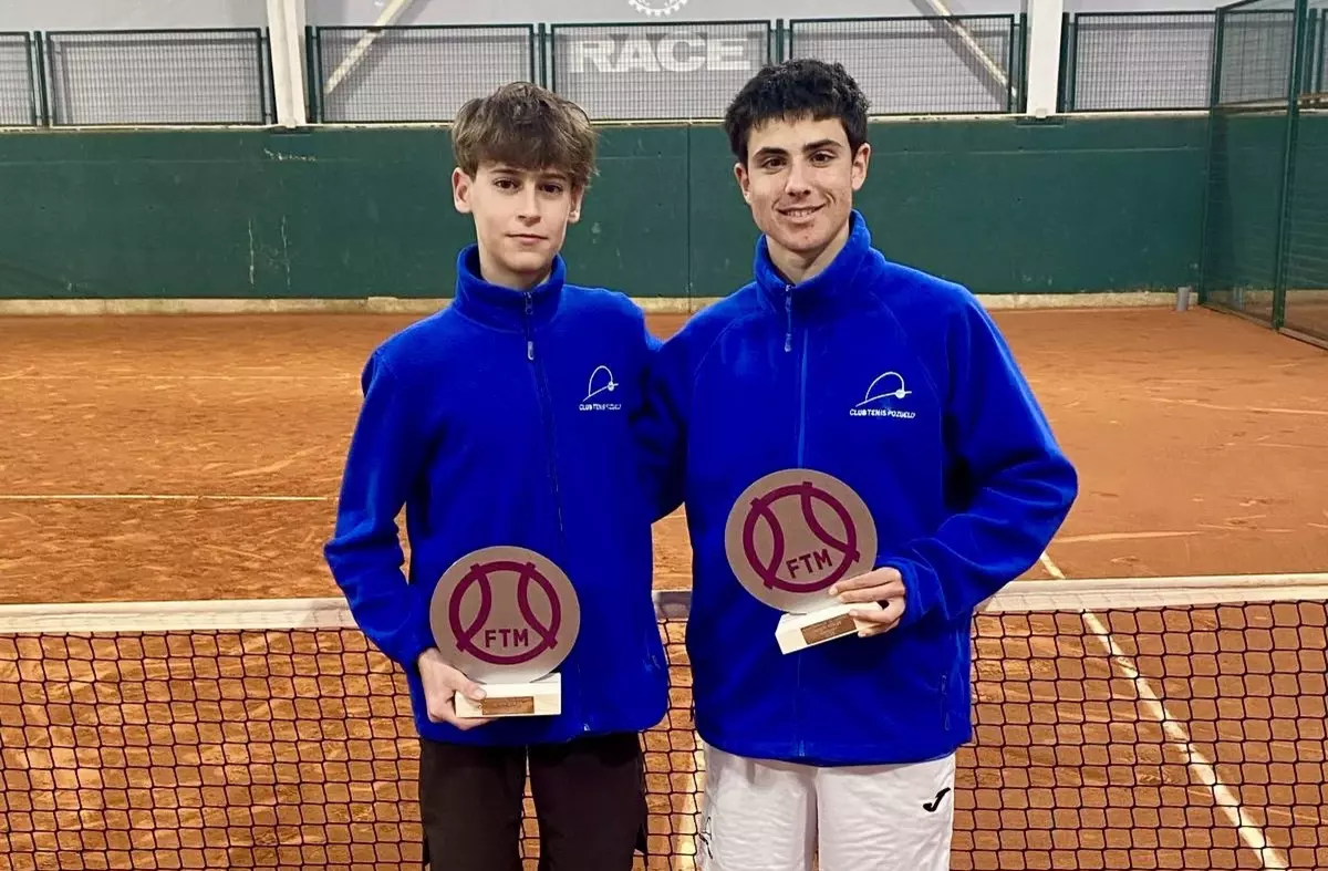 El Club de Tenis Pozuelo celebra el triunfo de Jorge López y Adri Ibáñez en el Campeonato de Madrid
