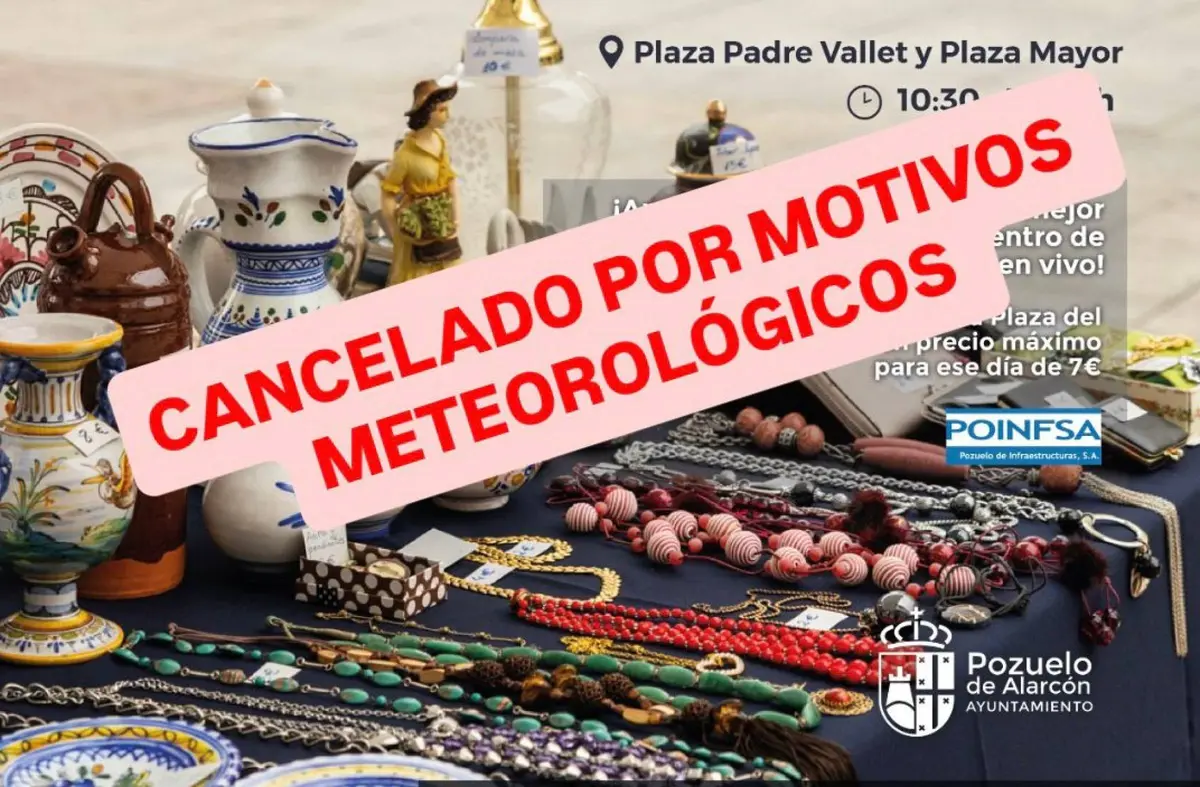 Cancelado el Mercado de Segunda Vida de Pozuelo previsto para este domingo debido a la previsión meteorológica