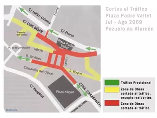 Cortes de Tráfico con motivo de las obras en la Plaza Padre Vallet