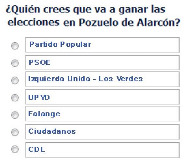 ¿Quién crees que ganará las elecciones municipales de Pozuelo de Alarcón?