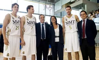 Adrados asiste a la presentación de los tres nuevos jugadores del Real Madrid Baloncesto en el Valle de las Cañas