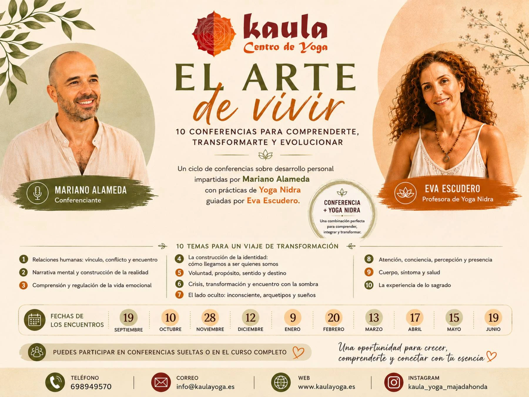 Curso Anual de Autoconocimiento: El Arte de Vivir ¡últimos días para inscribirse!