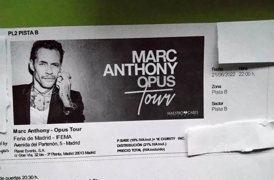 Entradas concierto Marc Anthony